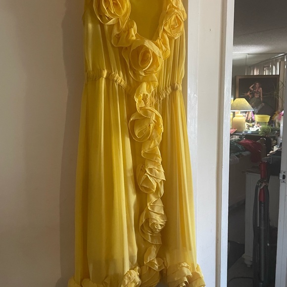 Yellow Ruffled Dress - Picture 3 of 11